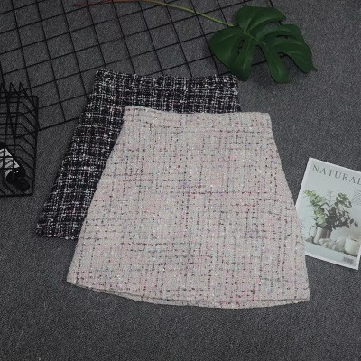 Chân váy chữ A dạ tweed lấp lánh sành điệu cho nữ