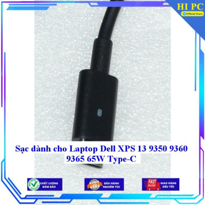 Sạc dành cho Laptop Dell XPS 13 9350 9360 9365 65W Type-C - Kèm Dây nguồn - Hàng Nhập Khẩu