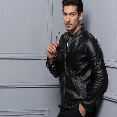 Áo Khoác Da Nam Đen Hai Lớp Lót Lông Phối Túi Khóa Cao Cấp ShopN6 - AKS22