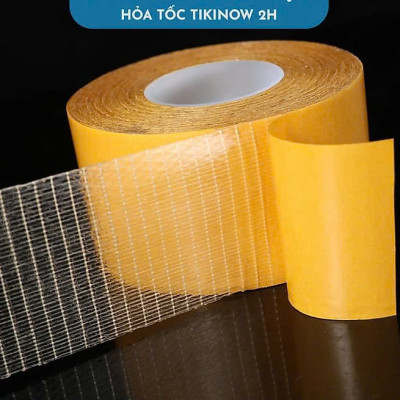 10mm*10m COMBO 2 CUỘN Keo 2 Mặt Sợi Thủy Tinh Cường Lực Dán Thảm Trải Sàn, Keo Chống Nước, Không Để Vết Keo