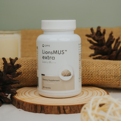 Thực phẩm BVSK OPFE LionsMUS extra capsules (60 viên), Hungary (Nấm Bờm Sư Tử)