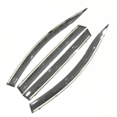 Bộ vè che mưa dành cho Hyundai Santafe 2019-2021 -chỉ mạ Crom cao cấp