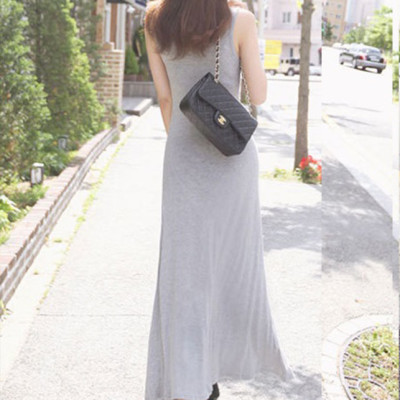 Đầm maxi nữ, đầm thun nữ cổ V xoắn ngực gợi cảm, phong cách trẻ trung HB32