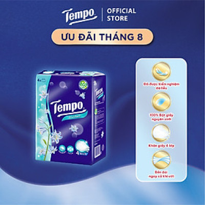 [MUA 3 LỐC TẶNG 1 HỘP KHĂN GIẤY] Khăn giấy rút cao cấp Tempo - 4 lớp bền dai, an toàn cho da - Thương hiệu Đức