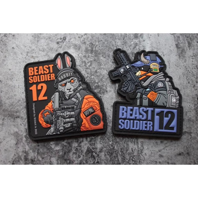 Patch_velcro chiến binh thú Beast Soldier_PVC Patches for Clothing Bag
