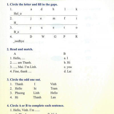 Vở Thực Hành Tiếng Anh Lớp 3