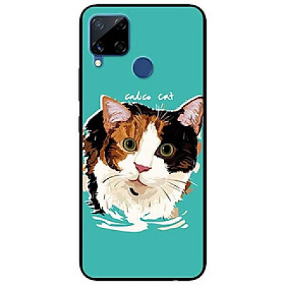 Ốp lưng dành cho Realme C15 mẫu Chú Mèo Ba Màu