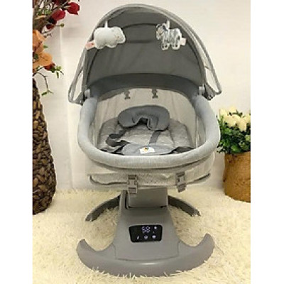 Nôi Điện Cao Cấp Cho Bé – Ru Ngủ Tự Động, Có Nhạc, Remote – Thiết Kế Hiện Đại Mastela 30911