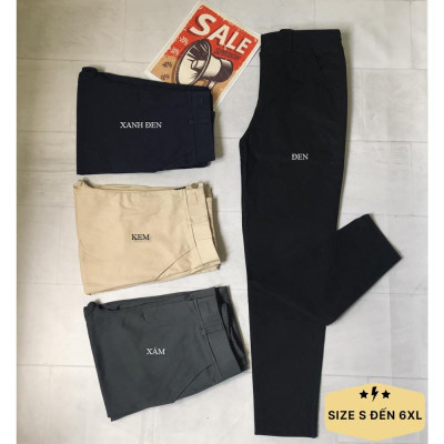 (Size đến 120kg) Quần kaki nam nữ chất đẹp, co giãn.