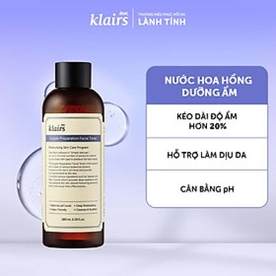 Nước hoa hồng Dear, Klairs Supple Preparation Facial Toner 180ml