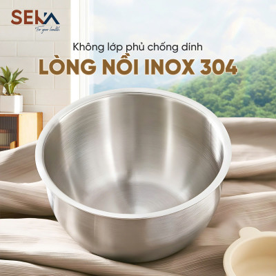 Nội Cơm Điện Tách Đường SEKA SK1009 (Model 2024) - Dung Tích 1,8L, Lòng Nồi inox, Hàng Chính Hãng