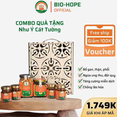 Bộ Quà Tặng Đông Trùng Hạ Thảo Như Ý Cát Tường BIO HOPE, Hỗ Trợ Sức Khỏe, Chống Lão Hóa, Ngăn Ngừa Ung Thư, Giảm Stress, Giúp Ngủ Ngon Sâu Giấc