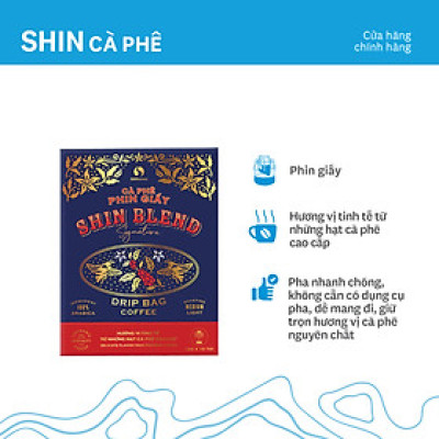 Cà phê SHIN Signature - SHIN Cà Phê - Phin giấy - Hộp 10 gói