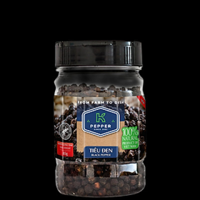 Tiêu Đen Hạt K Pepper (85g / Hũ)