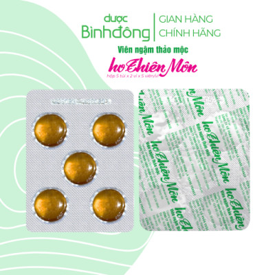 Viên ngậm thảo mộc ho Thiên Môn Dược Bình Đông dạng vỉ - Hỗ trợ giảm ho, giảm đau rát họng
