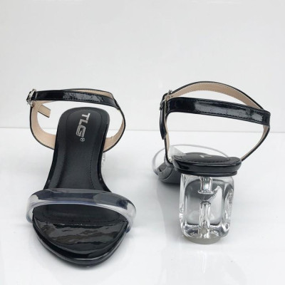 Sandal nữ 5 phân gót trong siêu dễ thương 21340