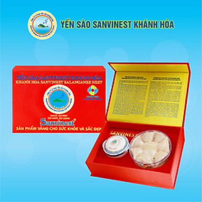 Hộp quà tặng Yến sào Sanvinest Khánh Hòa chính hiệu nguyên tổ sơ chế - Q210