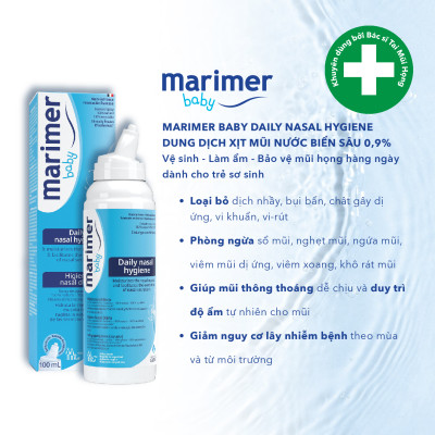 Xịt Mũi Nước Biển Sâu Marimer - Vệ Sinh Hàng Ngày Dành Cho Trẻ Sơ Sinh [100ml] - 7202C
