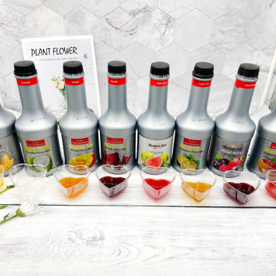 Mứt trái cây pha chế Madamsun vị Tắc (CALAMANSI PUREE) chai 1L - Hàng nhập khẩu Malaysia