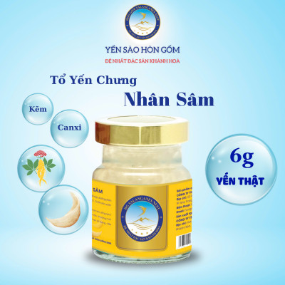 [Combo 12 Hũ] Tổ Yến Sào Chưng Nhân Sâm - Yến Sào Hòn Gốm Chính Hiệu Khánh Hoà - HGK NEST 