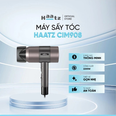 Máy Sấy Tóc HAATZ CIM908 Sấy Tóc Đa Năng 2 Chiều Nóng Lạnh, Hàng Chính Hãng Bảo Hành 2 Năm