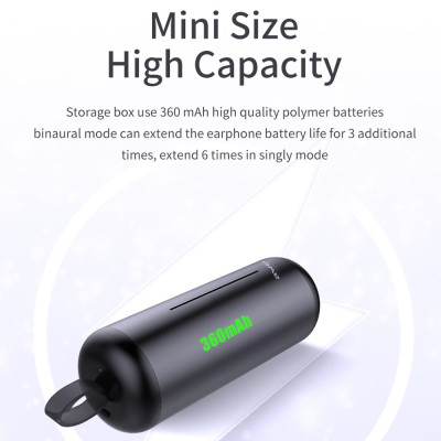 Tai nghe kép Awei T5 Mini BT 5.0 TWS không thấm nước có vỏ sạc