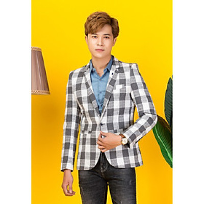  Áo vest Nam Titishop VN321 Caro Trắng