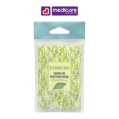 Giấy thấm dầu BASICARE trà xanh 200 tờ 1869