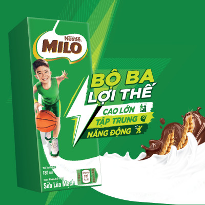 Thùng 48 Hộp Sữa Nestlé MILO Nước (180ml / Hộp)