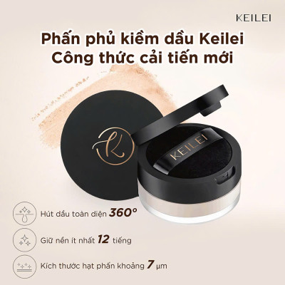 COMBO Phấn phủ kiềm dầu hoàn hảo KEILEI + Phấn nước đa năng 3 trong 1  KEILEI -  3 in 1 Radiance Cushion  KEILEI