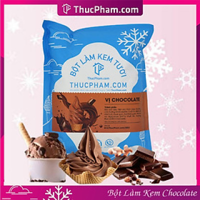 [ĂN BAO GHIỀN❤️] Bột Làm Kem Tươi THUCPHAM.COM Vị Chocolate 1kg - Công Thức Độc Quyền Hương Vị Mới, Không Gắt, Không Hắc