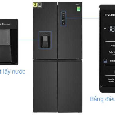 Tủ lạnh Hitachi Inverter 464 lít Multi Door HR4N7520DSWDXVN - Hàng chính hãng - Chỉ giao HCM