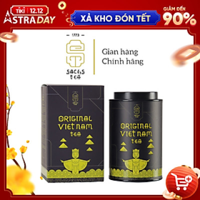Trà Đinh mùa xuân POVT0075 SACHS TEA 1773 chè xanh hữu cơ thái nguyên cao cấp 75g/hộp