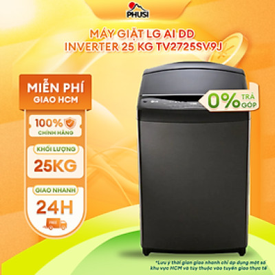 TV2725SV9J  - Máy giặt LG AI DD Inverter 25 kg TV2725SV9J - Hàng Chính Hãng - Chỉ Giao Hồ Chí Minh