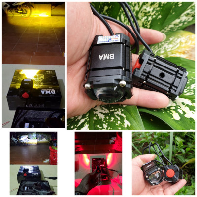 (LOẠI TỐT) Đèn led trợ sáng xe máy 2 màu cốt pha B.M.A bi cầu bản đặc biệt 4 chế độ mẫu mới hàng víp siêu gom , phụ kiện xe máy