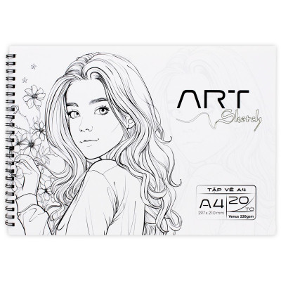 Tập Vẽ Lò Xo Art Sketch A4 - 40 Trang 220gsm - The Sun 02