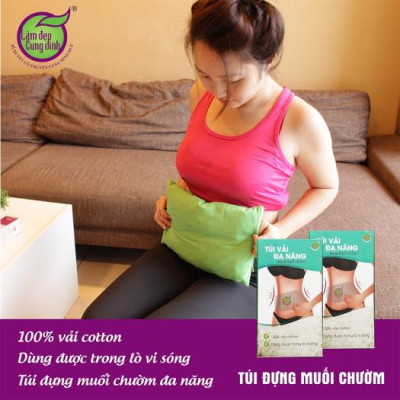 Bảo Nhiên - Túi vải cotton dùng chườm muối Cung Đình