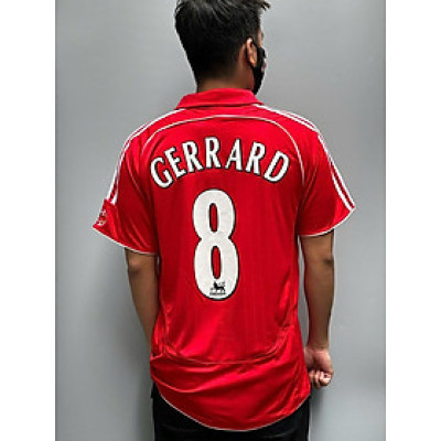 Áo Bóng Đá Retro Liverpool 2006 - Sân Nhà In Tên Gerrard Số 8 bản cao cấp vải Cotton Polyester