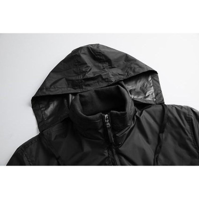 Áo khoác dù nam lót nỉ phối cổ cao cấp BA19