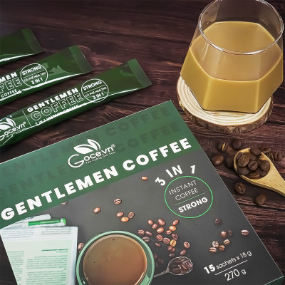 Gentlemen Coffee Goce - Cafe Nam hòa tan 3 trong 1 - 270g (15 gói x 18g)