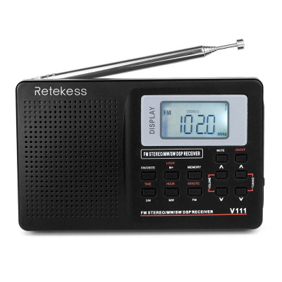 Radio kĩ thuật số Retekess MW / FM / SW Radio âm thanh nổi 9KHz Pocket World Band Điều chỉnh kỹ thuật số Radio Mini DSP