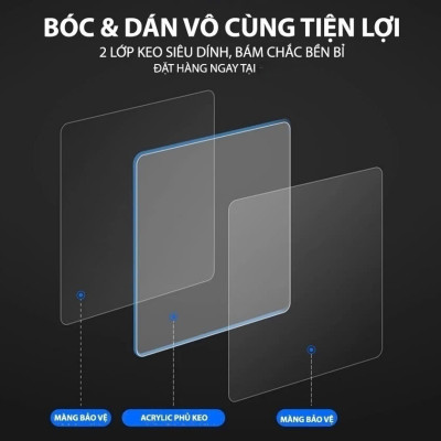 COMBO 10 MIẾNG Băng Keo 2 mặt dán siêu dính, siêu chắc, dùng dán đế Camera hành trình, dùng trong sinh hoạt gia đình 6x6cm