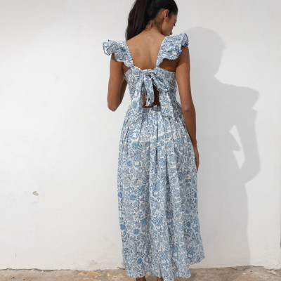 Maxi Hoa Cotton Cao Cấp Luna Llena