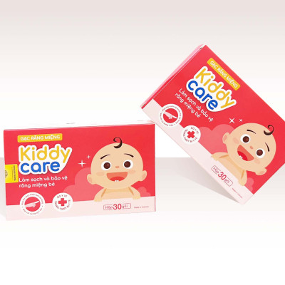 Gạc Rơ Lưỡi, Vệ Sinh Răng Miệng Cho Bé KIDDYCARE HERBLAND hộp 30 gói