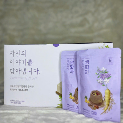 Trà Thảo mộc SSanghwacha rễ cát cánh - Bell Flower Herb Tonic Tea - Ginseng House hộp 30 gói x 100ml