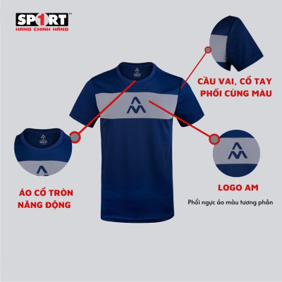Áo Thun T-Shirt Nam AM MT001 Thể Thao Ngắn Tay Cotton Sport1