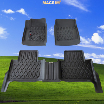Thảm lót sàn xe ô tô Chevrolet Colorado 2015+ (sd) Nhãn hiệu Macsim chất liệu nhựa TPE cao cấp màu đen
