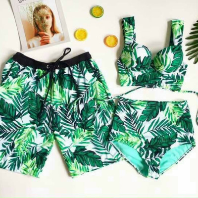 Set Đồ Bơi Nam Nữ Phối Màu