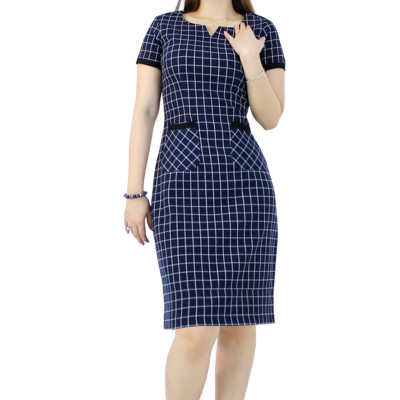 Đầm suông caro công sở ThoiTrangXinh DL299