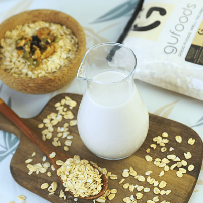 Yến mạch tươi GUfoods - Giàu chất xơ & protein thực vật, Tốt cho sức khoẻ, Healthy, Lành mạnh, Tập gym, Eat clean